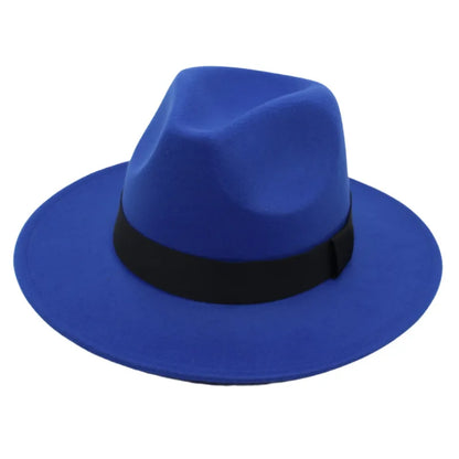Classic Wide Brim Felt Fedora Hat with Structured Crown for Modern Everyday Styling