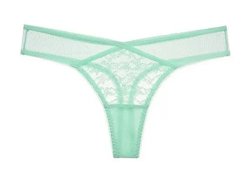 Lilac Strappy Floral Lace Underwire Bra and Cutout Thong Set