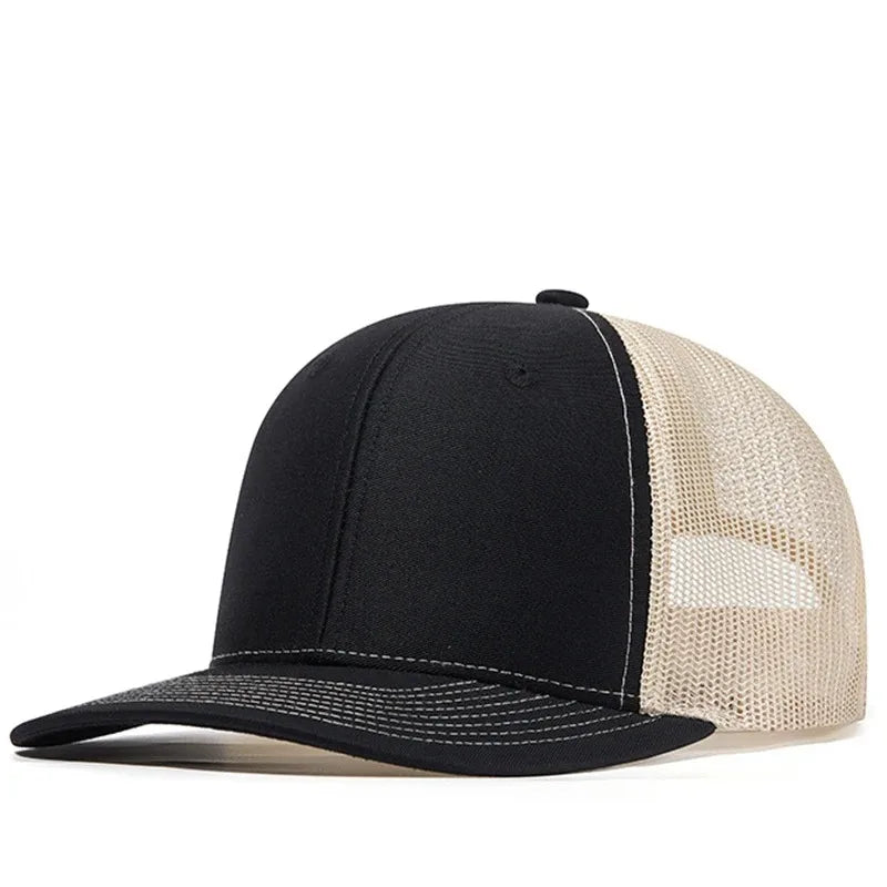 Unisex Breathable Trucker Baseball Cap with Mesh Back for Casual Outdoor Everyday Wear