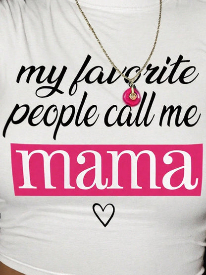 Typography Graphic Baby Tee with Slim Crop Fit and Casual Streetwear Style