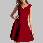 Sleeveless A-Line Mini Dress with Flared Hem and Clean Silhouette