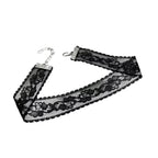 Floral Lace Choker Necklace for Gothic Coquette and Dark Feminine Fashion Styling