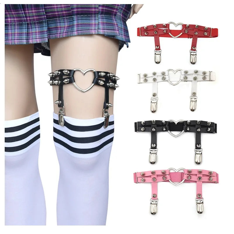 Punk Harness Thigh Garter Belt Alternative Gothic Statement Leg Accessory