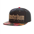 Structured Embroidered Snapback Baseball Cap with Flat Brim for Urban Streetwear Fashion Style