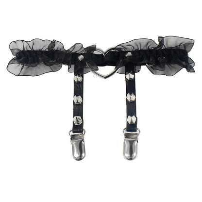 Punk Harness Thigh Garter Belt Alternative Gothic Statement Leg Accessory