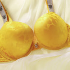 Radiant Rhinestone Script Strap Push-Up Bra and Matching Statement Thong Set