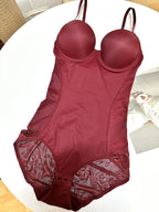 Adjustable Strap Firm Control Bodysuit with Built-In Molded Cups