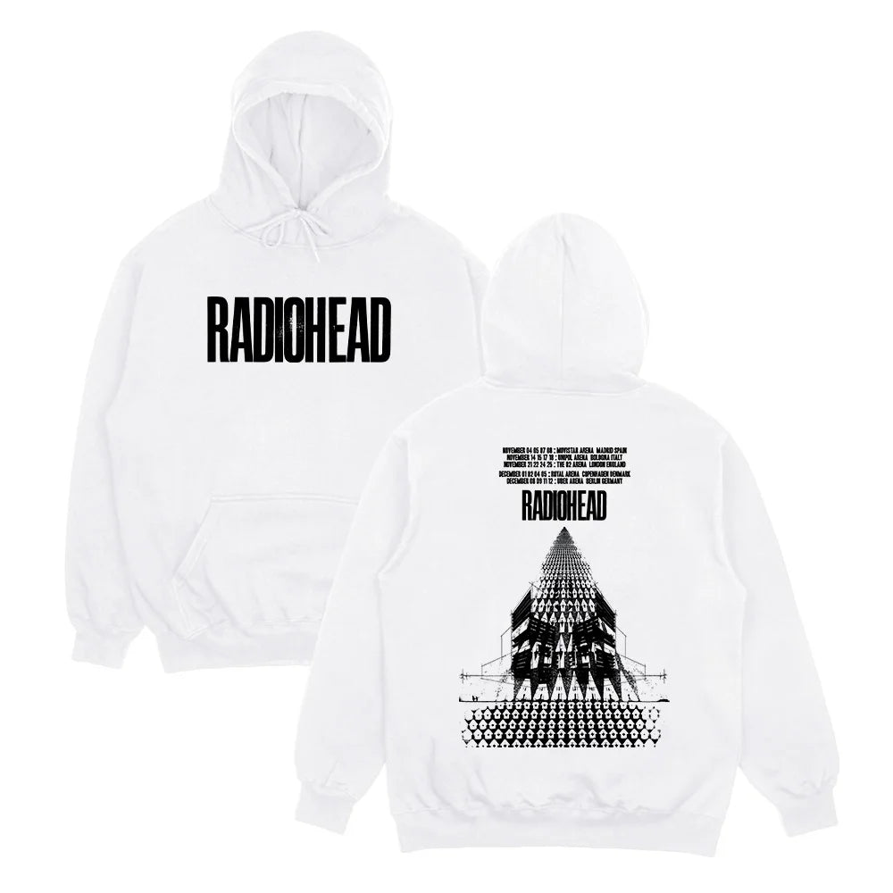 Vintage Tour Style Graphic Hoodie with Relaxed Streetwear Fit and Back Artwork