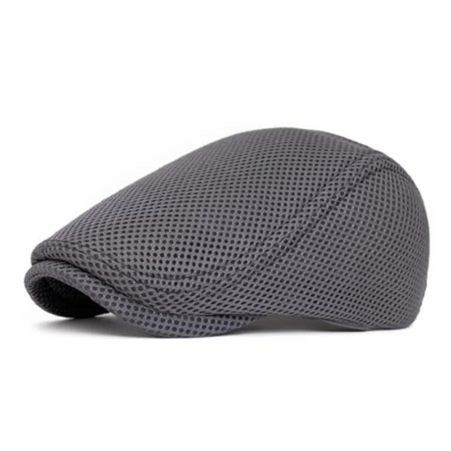 Breathable Mesh Ivy Flat Cap Cotton Casual Vintage Driving Streetwear Hat