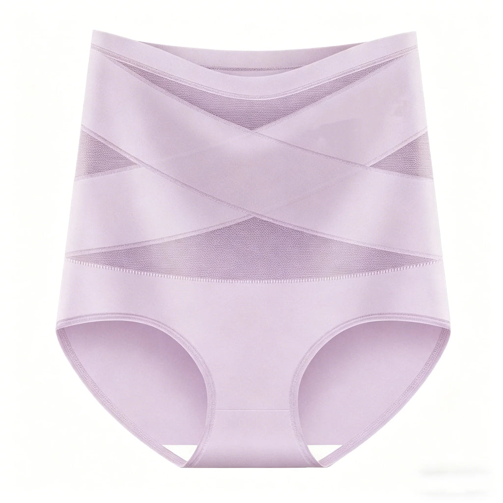 8-Piece Women’s High-Waisted Seamless Briefs Set with Smooth Stretch Silhouette, Wide Waistband and Assorted Solid Colors