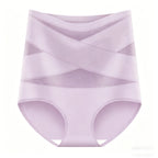 8-Piece Women’s High-Waisted Seamless Briefs Set with Smooth Stretch Silhouette, Wide Waistband and Assorted Solid Colors