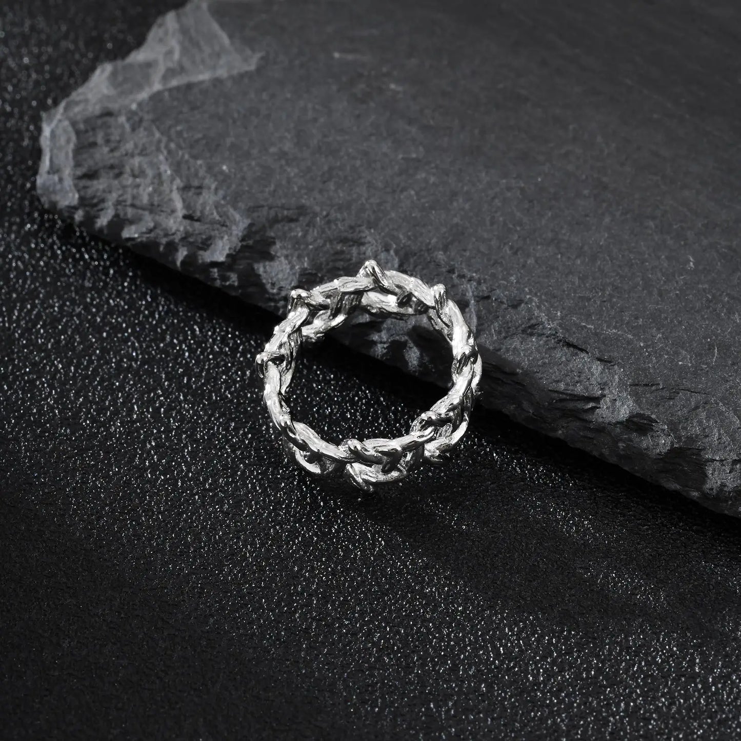Thorn Crown Statement Ring for Gothic Punk and Dark Alternative Fashion