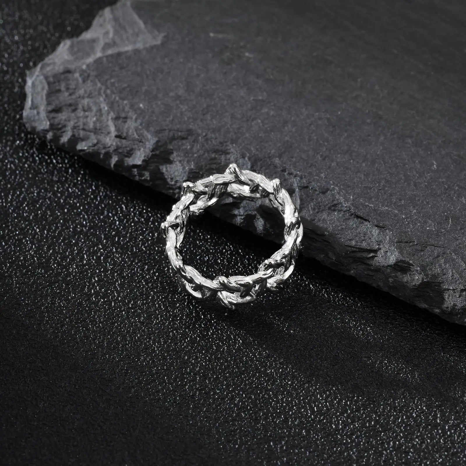 Thorn Crown Statement Ring for Gothic Punk and Dark Alternative Fashion