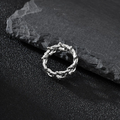 Thorn Crown Statement Ring for Gothic Punk and Dark Alternative Fashion