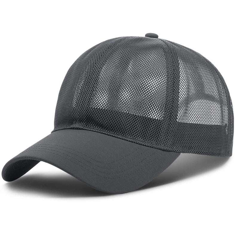 Unisex Breathable Full Mesh Baseball Cap with Adjustable Fit for Outdoor Sports and Travel