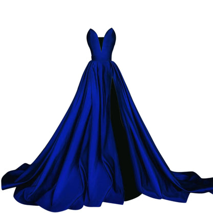Dramatic High Slit Formal Alternative Fashion Ball Gown Dress
