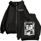 Anime Manga Zip Hoodie With Minimalist Graphic Streetwear Art Design