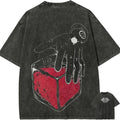 Abstract Manga Art Oversized Vintage Washed Streetwear Graphic T-Shirt