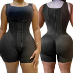 Premium Open-Bust Mid-Thigh Bodysuit with Hook Closure and Sheer Lace Paneling
