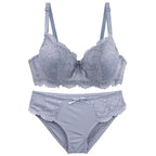 Scalloped Contour Push-Up T-Shirt Bra and Lace-Trim Hipster Brief Everyday Set