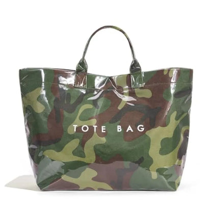 Oversized Waterproof Tote Bag with Animal Inspired Pattern Beach Carryall