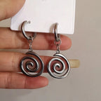 Spiral Drop Earrings for Gothic Grunge and Alternative Fashion Styling