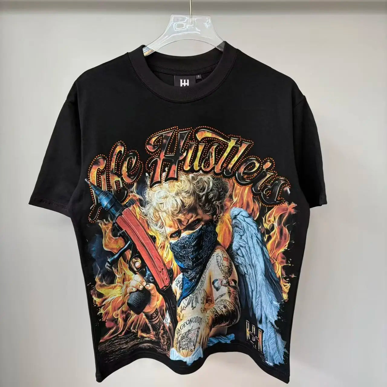 Distressed Graphic Oversized Cotton Streetwear T-Shirt with Vintage-Inspired Artwork