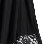 Strappy Gothic Lace Hem Maxi Dress With Alternative Dark Romantic Aesthetic