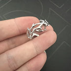 Thorn Wrapped Open Ring for Gothic Punk and Dark Romantic Fashion