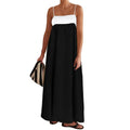 Strapless Patchwork Maxi Dress with Relaxed Contemporary Flowing Shape