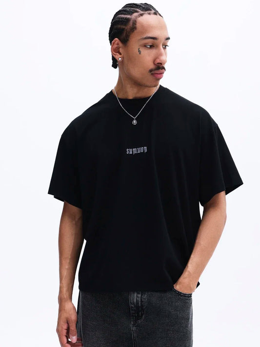 Oversized Gothic Cross Streetwear Tee With Anime-Inspired Dark Aesthetic