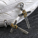 Wrapped Cross Pendant Necklace Gothic Punk Alternative Statement Fashion Jewelry