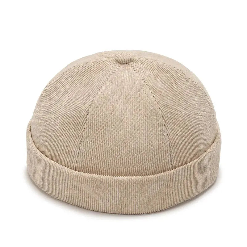 Minimalist Brimless Polyester Knit Beanie for Everyday Casual Streetwear Four Season Fashion Style