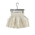 Layered Ruffle Pleated Mini Skirt with High Waist A-Line Silhouette