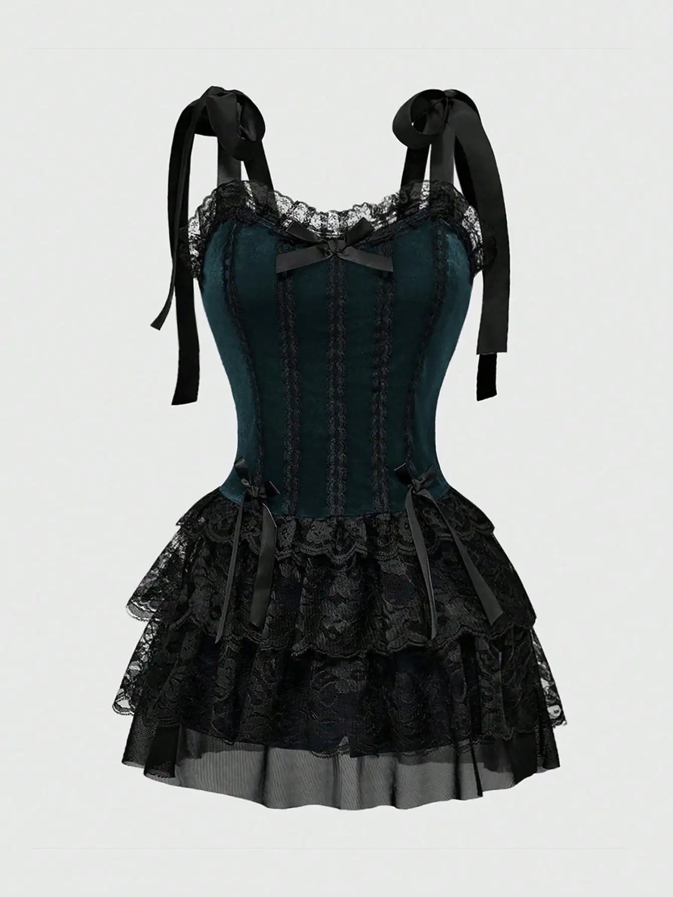 Corset Ruffle Dress for Alternative Streetwear Fashion