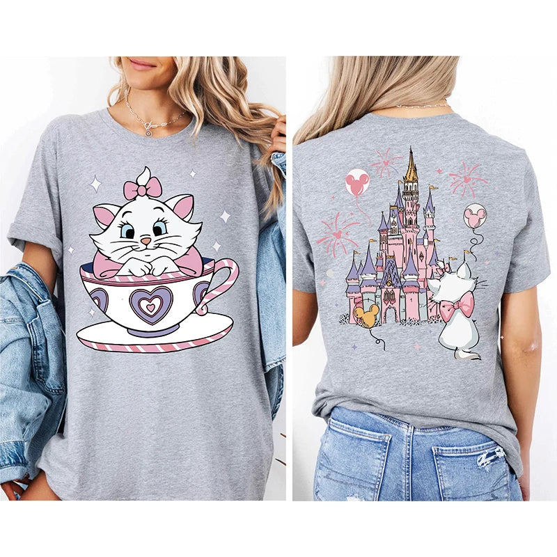 Princess Cat Anime Graphic Soft Cotton Kawaii Casual T-Shirt