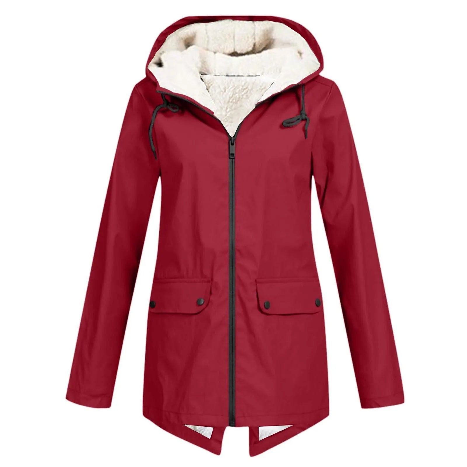 Women's Hooded Plush Lined Zip Jacket with Outdoor Inspired Everyday Comfort Style