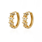 Celestial Star Hoop Earrings Y2K Alternative Fashion Statement Jewelry