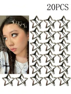 Y2K Star Hair Pin Set Celestial Alternative Fashion Accessories