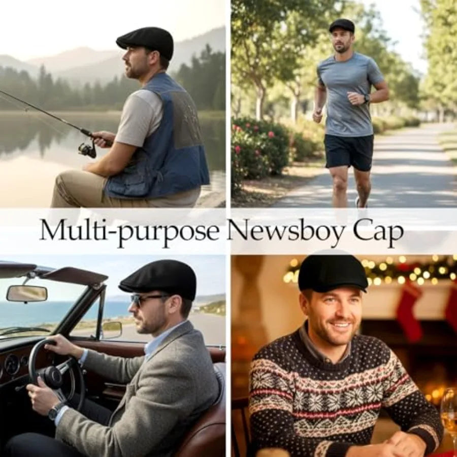 Classic Cotton Ivy Flat Cap Minimalist Driving Beret for Everyday Casual Streetwear Style