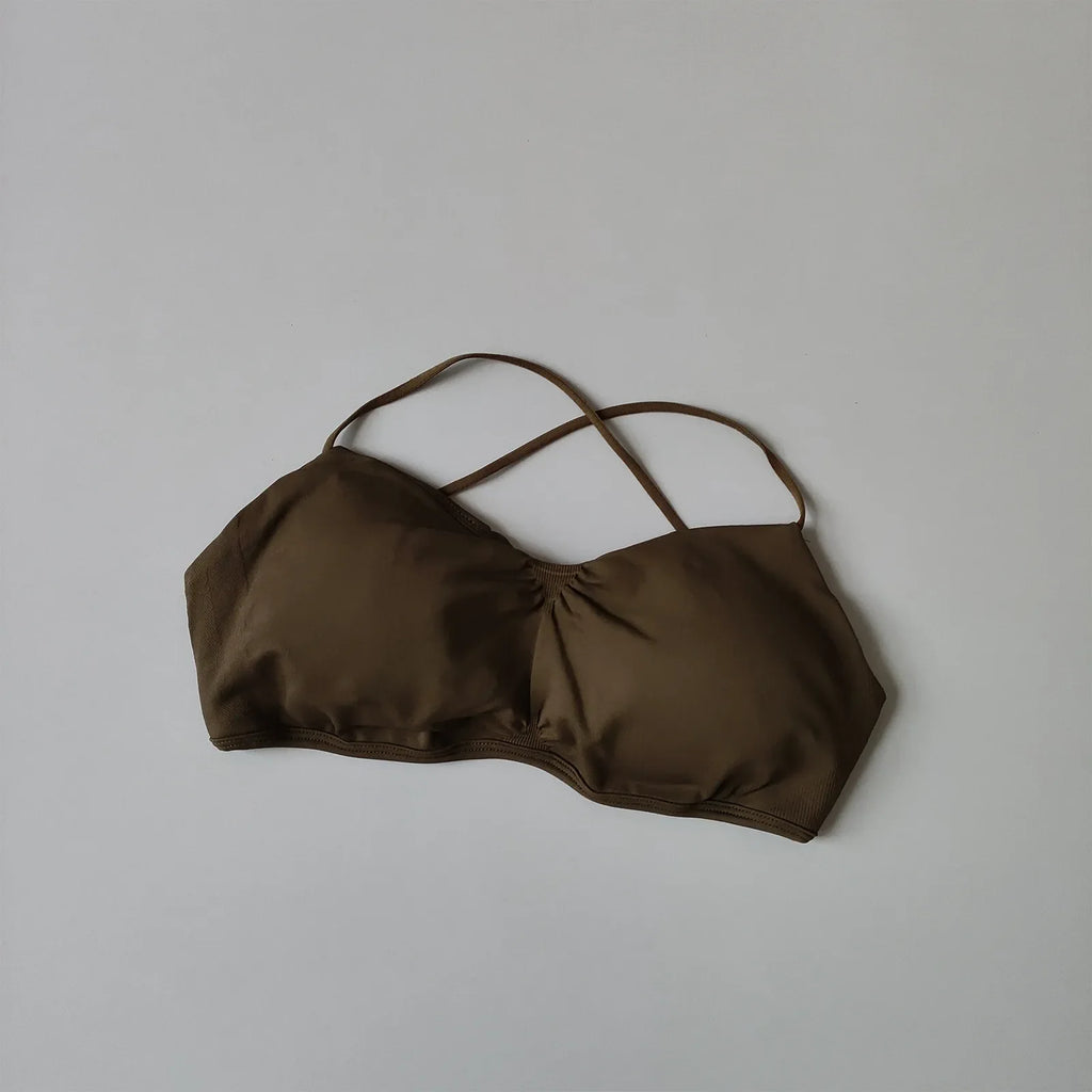 Minimalist Criss-Cross Strap Sling Bralette in Assorted Colors