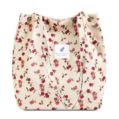 Soft Floral Print Everyday Tote Bag with Relaxed Carry Design