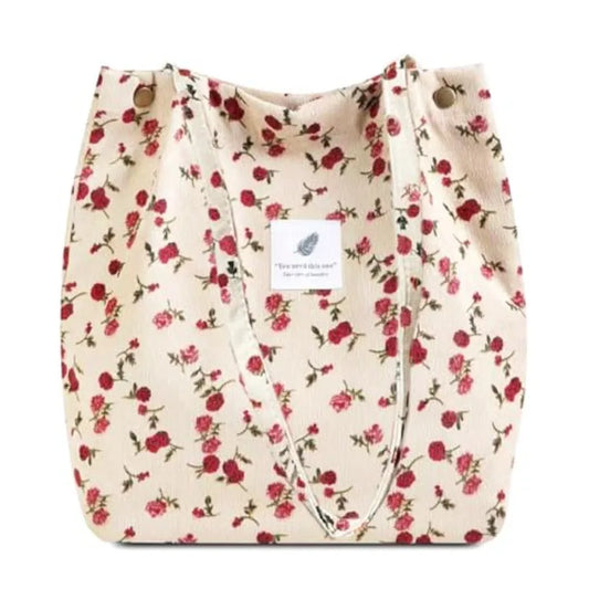 Soft Floral Print Everyday Tote Bag with Relaxed Carry Design