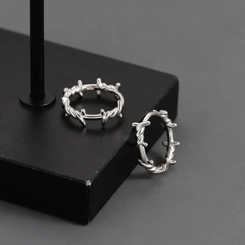 Thorn Hoop Earrings Gothic Punk Alternative Statement Jewelry