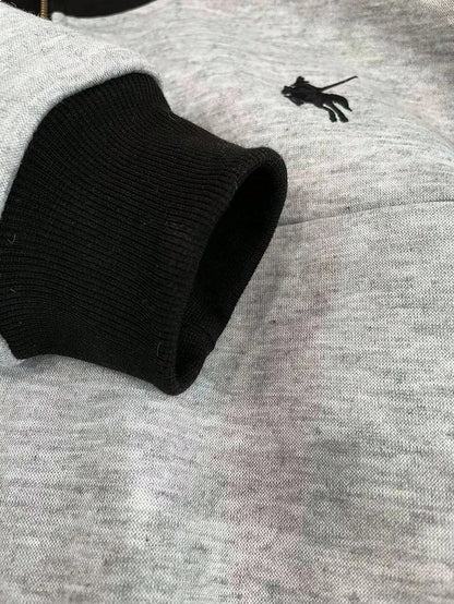 Women's Oversized Half Zip Collar Sweatshirt with Drop Shoulders for Casual Everyday Fashion