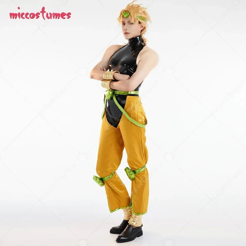 Unisex Coordinated Costume Set with Jacket Trousers Bracers and Contemporary Layered Design