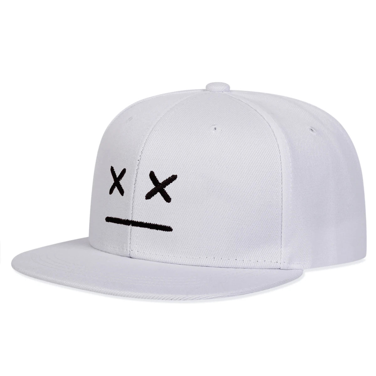 Graphic Embroidered Flat Brim Snapback Cap Adjustable Hip Hop Streetwear Fashion Hat