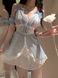 Silky Ruched Mini Slip Dress with Adjustable Side Ties and Smooth Finish