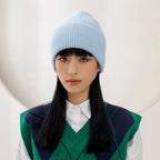 Soft Rabbit Fur Blend Acrylic Knit Beanie for Everyday Winter Casual Fashion and Comfort