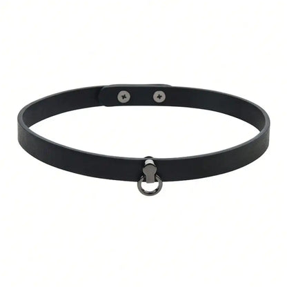 Minimalist O Ring Velvet Choker for Punk Gothic Alternative Fashion